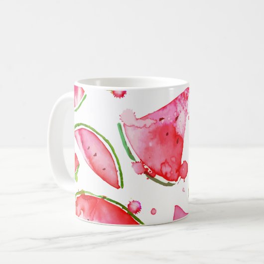 Mug Aquarelle pastèque 1 (Devant gauche)