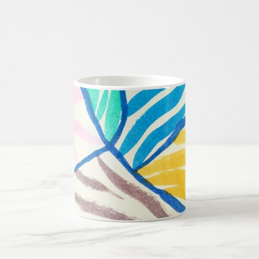 Mug Aquarelle patchwork : style de peinture sale. (Centre)