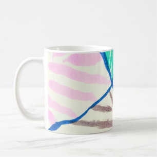 Mug Aquarelle patchwork : style de peinture sale.