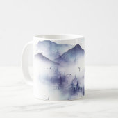 Mug Aquarelle, paysage hivernal (Devant gauche)