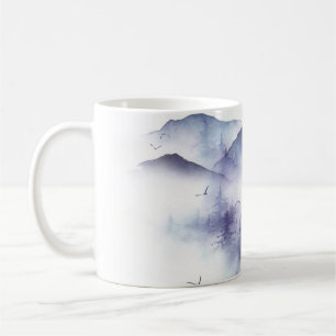 Mug Aquarelle, paysage hivernal