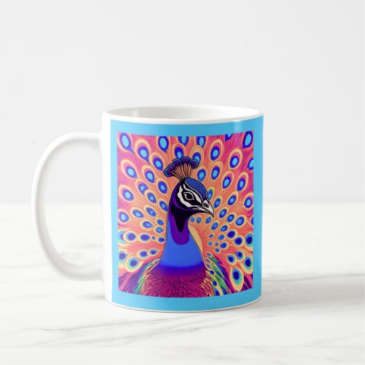 Mug Aquarelle Peacock (Gauche)