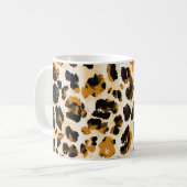 Mug Aquarelle peau léopard, dégradé cravate-teint. (Devant gauche)