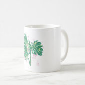 Mug Aquarelle Peinte à la main Feuilles Monstera (Devant droit)