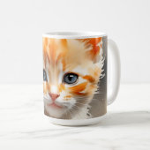 Mug Aquarelle peinture d'un chat orange mignon (Devant droit)