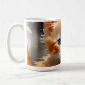 Mug Aquarelle peinture d'un chat orange mignon (Gauche)
