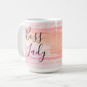 Mug Aquarelle Peinture éclats Boss Lady (Devant gauche)