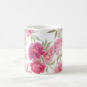 Mug Aquarelle Peoné rose : Élégance florale (Centre)