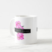 Mug Aquarelle Peonies Bunch Floral Designer (Devant gauche)