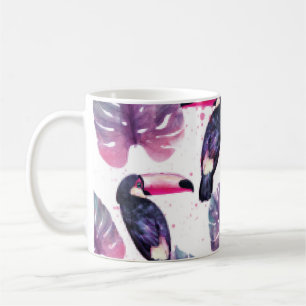 Mug Aquarelle Perroquets : Tropical Ultra-Violet Chic.