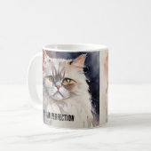 Mug Aquarelle Perse Chat Portrait Musique (Devant gauche)