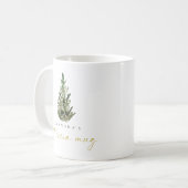 Mug Aquarelle personnalisée Arbre de Noël cacao chaud (Devant gauche)
