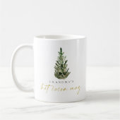 Mug Aquarelle personnalisée Arbre de Noël cacao chaud (Gauche)