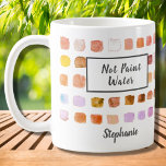 Mug Aquarelle Personnalisée Artiste Rouille Pas Peindr<br><div class="desc">Cette tasse est décorée d'un motif d'aquarelle de couleurs en terre cuite et de rouille. Les mots "Not Paint Water" sont ajoutés et une version "Paint Water" est également dans mon magasin. Parfait pour un artiste ou quelqu'un qui aime peindre. Personnalisez-le avec votre nom ou monogramme. En créant notre oeuvre,...</div>