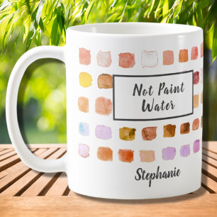Mug Aquarelle Personnalisée Artiste Rouille Pas Peindr