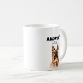 Mug Aquarelle personnalisée berger allemand (Devant droit)