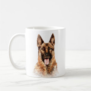 Mug Aquarelle personnalisée berger allemand