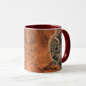 Mug Aquarelle personnalisée Bison Buffalo Art animal (Devant droit)