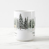 Mug Aquarelle personnalisée Bois Joyeux Noël (Centre)