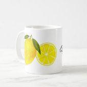 Mug Aquarelle personnalisée Citron jaune (Devant gauche)