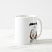 Mug Aquarelle personnalisée Collie hérissée (Devant droit)