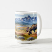 Mug Aquarelle personnalisée de l'orignal de l'Alaska (Devant droit)