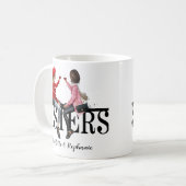 Mug Aquarelle personnalisée des soeurs (Devant gauche)