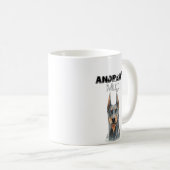 Mug Aquarelle personnalisée Doberman (Devant droit)