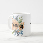 Mug Aquarelle personnalisée Élégance florale (Devant gauche)