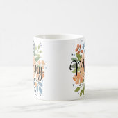 Mug Aquarelle personnalisée Élégance florale (Centre)