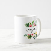 Mug Aquarelle personnalisée florale (Devant droit)