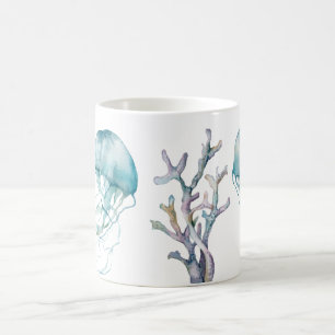Mug Aquarelle personnalisée Jellyfish Musique