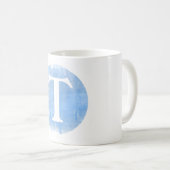 Mug Aquarelle personnalisée Monogramme initial Musique (Devant droit)