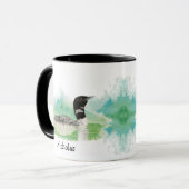 Mug Aquarelle personnalisée Oiseau commun Loin Art de  (Devant gauche)