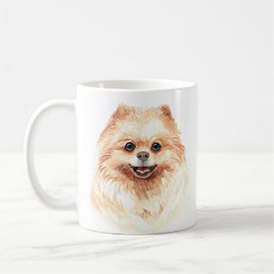 Mug Aquarelle personnalisée Poméranienne