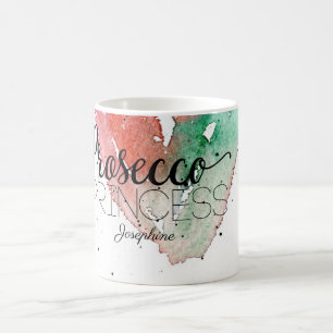 Mug Aquarelle personnalisée 'Prosecco Princess'