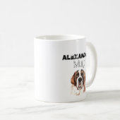 Mug Aquarelle personnalisée Saint Bernard (Devant droit)