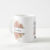 Mug Aquarelle personnalisée script floral grand-mère p (Devant gauche)