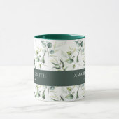 Mug Aquarelle personnalisée Verdure Élégant fleuriste (Centre)