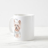 Mug Aquarelle personnalisée Yorkie (Devant gauche)