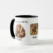 Mug Aquarelle Pet Cocker Spaniel Personnaliser (Devant gauche)