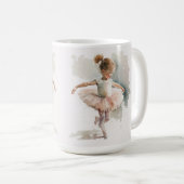 Mug aquarelle petite, latina mignonne en robe rose (Devant droit)