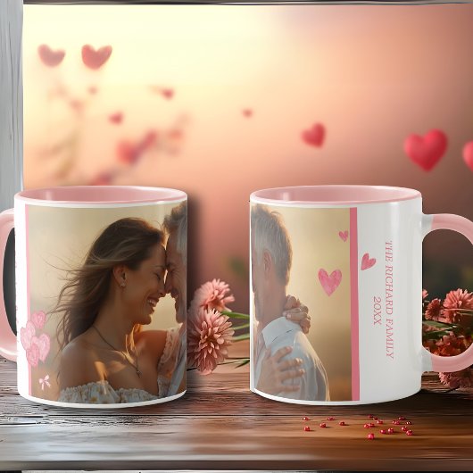 Mug Aquarelle photo et message dans des couleurs douce