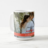 Mug Aquarelle photo Valentine's Day personnalisée (Devant gauche)