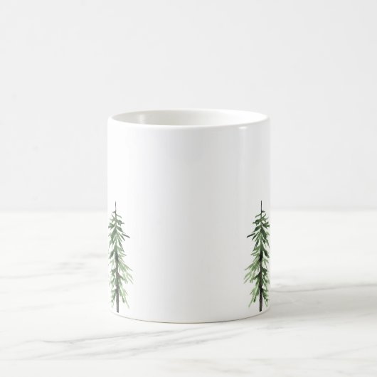 Mug Aquarelle Pine Arbres (Centre)
