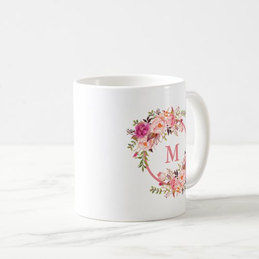 Mug Aquarelle Pink Florogram (Devant droit)