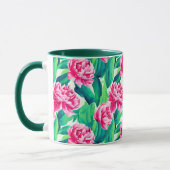 Mug Aquarelle Pink Peonis Imprimer (Gauche)