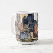 Mug Aquarelle Pittsburgh Cityscape (Devant gauche)