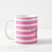 Mug Aquarelle Plage Rose Baies Or Shell (Gauche)