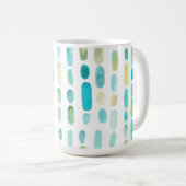 Mug Aquarelle Plage Verre de mer Gems (Devant droit)